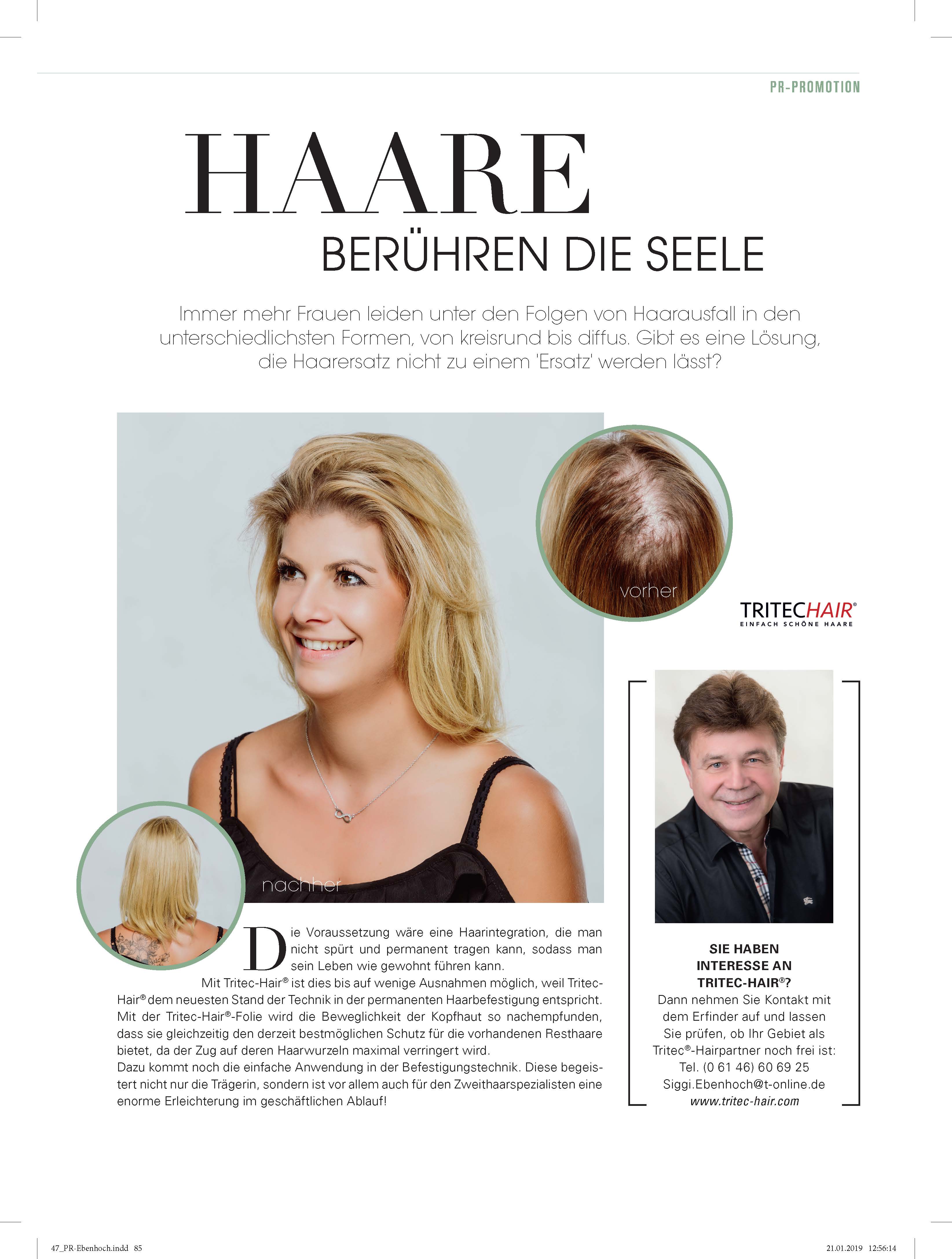 PR Promotion Ueber Tritec Hair